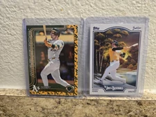 2025 Topps Bob Ross And Series 1 Brent Rooker - Team Border Variation Athletics