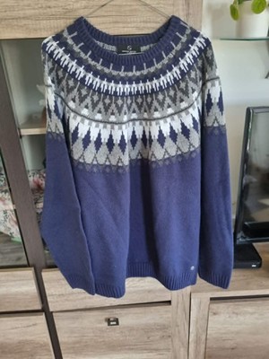 blau/grauer Herren-Pulli von Gentlemen Selection Größe 56
