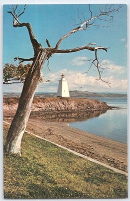 Inch Arran Lighthouse Dalhousie NB Canada Postcard Dexter Color