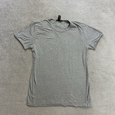 ROBERTO CAVALLI Herren T Shirt Kurzarm Gr 52 Classic Logo Slim Fit 9919 Grau