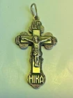Antique Russian soldier's cross amulet, 925 silver - 171
