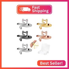 FOUSNOW 5 Pcs Crochet Ring, Adjustable Crochet Tension Rings, Yarn Ring for Fing