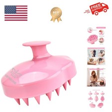 Soft Silicone Hair Scalp Massager Shampoo Brush for Wet Dry Oily Curly Straig...