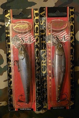Lot 2- Lucky Craft Pointer 100 SP Ghost Minnow Suspending Crankbait 4in 5/8oz