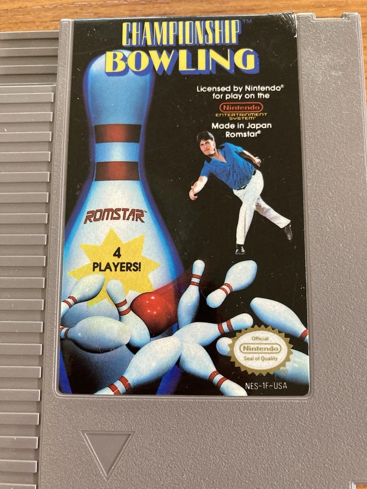 NES ~ CHAMPIONSHIP BOWLING ~ Nintendo Game NES-1F-USA Game Cart Only NTSC - Image 2 of 4