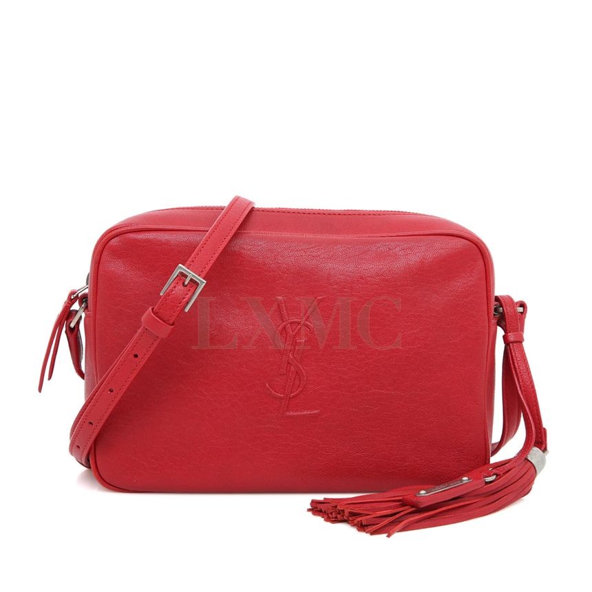Borsa fotocamera Saint Laurent Loulou nappa rossa mini tracolla 520533 135904815