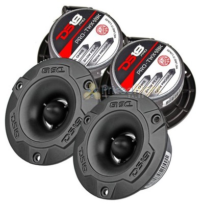 4 DS18 Black Aluminum Super Bullet Tweeters 240W 4 Ohm Car Audio PRO-TWX1