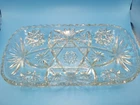 Vintage Anchor Hocking Star of David Cut-Glass Relish Tray Serving Dish