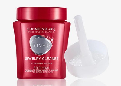 Connoisseurs Silver Jewelry Cleaner Iconic Red Jar 8 fl oz | Tarnish Remover Dip