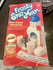 Vintage Hasbro Frosty Sno-Man Sno Cone Machine In Box w/Accessories Good Cond