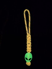 "Glow "EDC Folding/Fixed Knife Zipper Pull Paracord Lanyard 3d Printed Bead
