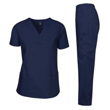 Dagacci Medical Uniform Womens And Mens Scrub Set Unisex Medical Scrub Shirt