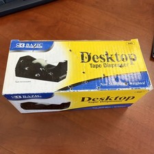 Desktop Tape Dispenser 1" Weighted Non-Skid Base Black