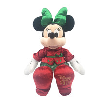 2019 Disney Store Christmas Holiday Minnie Mouse Plush 17"