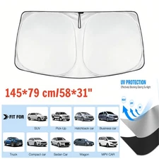 Car Windshield Front Window Sun Shade Cover Visors UV Foldable Protect 58*31" S