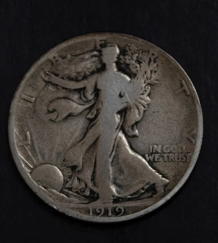 1919 S Walking Liberty Half Dollar VG     Lot 3280