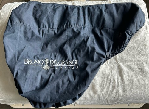 Bruno Delgrange Saddle Cover Jumping Close Contact Navy / Silver Great Condition