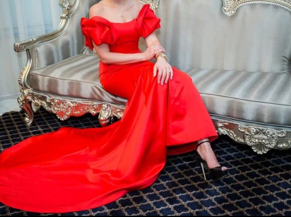 green emerald velvet dress Stella Couture 25109 Long Prom Dress Red / 4