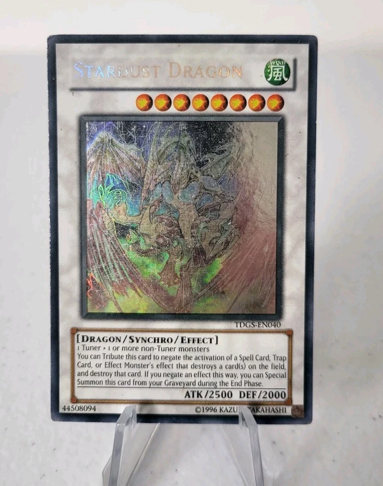 Stardust Dragon TDGS-EN040 *MP-HP* Ghost Rare Yugioh Card - Image 3 of 4