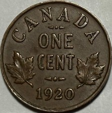 HIGH GRADE! 1920 Canada 1 Cent KGV Penny! Canada s 1st Small Cent! HIGH GRADE!