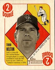 2005 Topps Heritage '51 Topps Heritage Red Backs Card #41 Colorado Rockies SSP