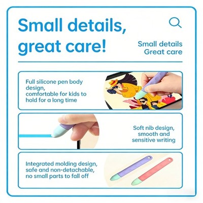 Kids Digital Pen Styluses For Tablets Featuring Secure Grip Design And Flexible