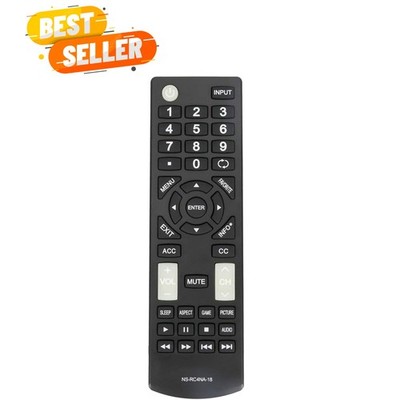 NS-RC4NA-18 Universal Remote Control for Insignia TVs - 20 Buttons - Black