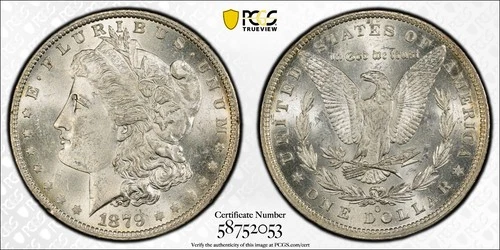 MS61 1879-O Morgan Silver Dollar PCGS DDO Doubling Letters Error coin MINT Rare