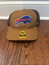 Buffalo Bills Carhartt x '47 Trucker Adjustable Snapback Hat Cap NFL Men's Brown