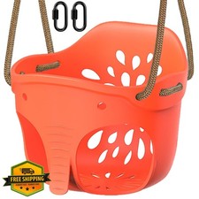 SELEWARE Toddler Swing Seat Elephant Rope