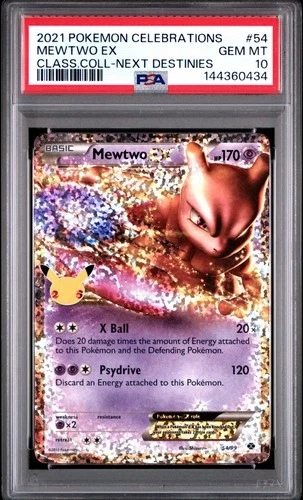 Pokemon Mewtwo EX 54/99 Celebrations Classic Collection 25th Anniversary PSA 10