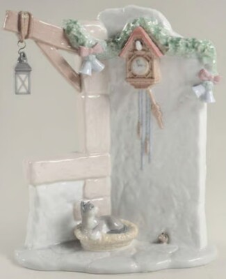 Lladro Santa Magischer Workshop Es ist fast Zeit Porzellan 