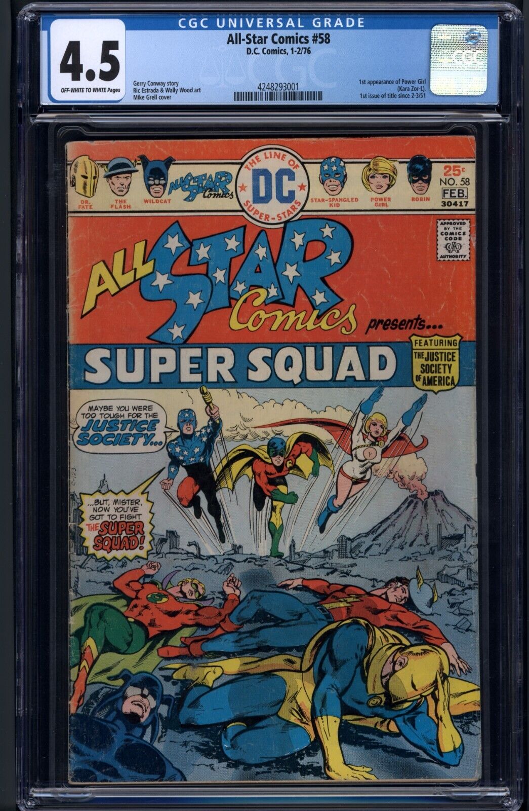 All-Star Comics #58 - CGC 4.5 - 1st Appearance of Power Girl - 4248293001