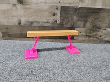 Barbie Gymnast Balance Beam Gymnastics Pink Brown Accessories