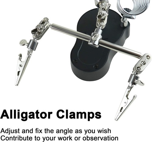 Helping Hands Magnifying Glass with Soldering Station with Led Light and 3.5X 1 - Picture 2 of 2