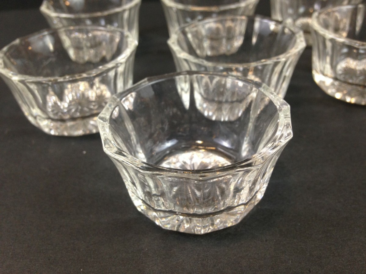 Vintage Set Of 7 Open Glass Salt Cellars N9 | eBay