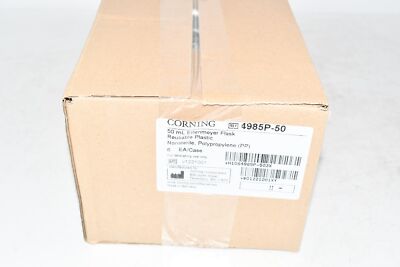 NEW Corning 4985P-50 Polypropylene Reusable Narrow Mouth Erlenmeyer Flask with G