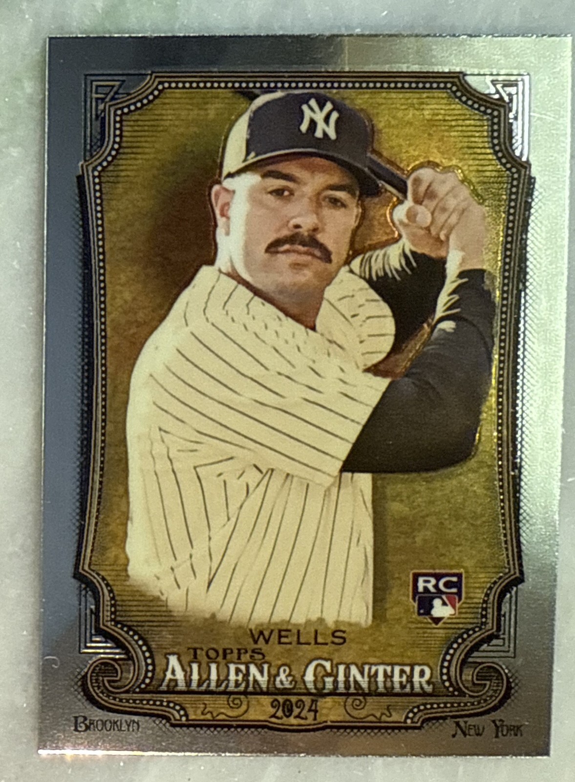 2024 Topps Allen & Ginter Austin Wells Chrome Rookie Card- #53 New York Yankees