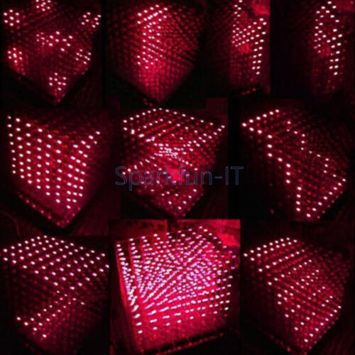 NEW  3D LightSquared DIY Kit 8x8x8 3mm LED Cube Red Ray LED NEW - Zdjęcie 1 z 4