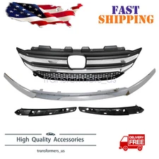 For Honda Pilot 2016-2018 Front Upper Grille W/Surround Trim 71150TG7A00