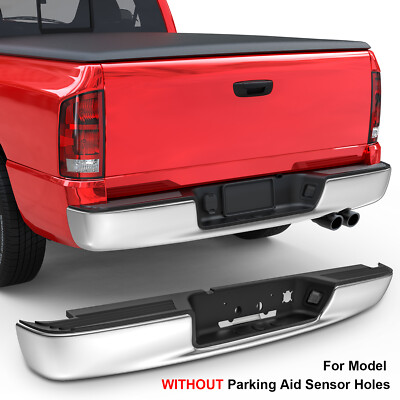 Chrome Rear Bumper Black Step Assembly For 2003-2008 Dodge Ram 1500 ...