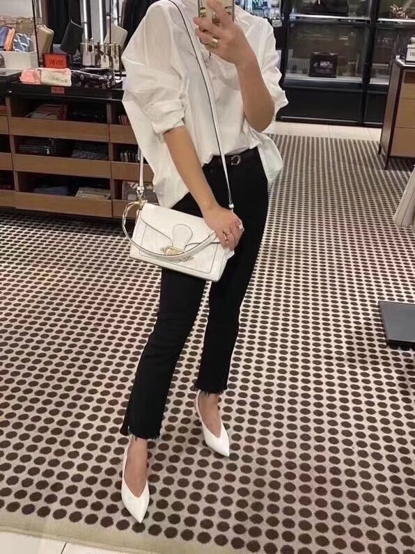 NEW Coach Signature Jade White Shoulder Crossbody Bag - F90782 | eBay