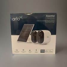 Arlo Essential Spotlight Camera Solar Panel 2 Cameras 1 SolarPanel NIB Sealed