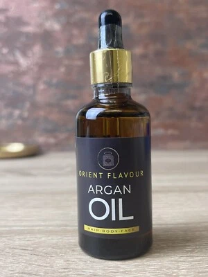 ORIENT FLAVOUR Arganöl aus Marokko Kaltgepresst 100% Bio Haaröl Feuchtigkeitspflege Gesicht