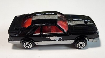 Vintage Zylmex Zee Toys P394 Black Ford Mustang 5.0 1/64 Diecast
