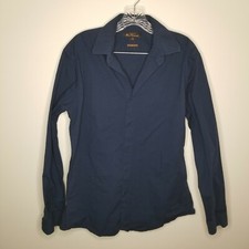 Ben Sherman Mens Blue Long Sleeve Button Up Dress Shirt Size 16