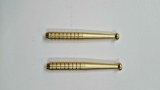 TWO REAL BRASS METAL ONE HITTER PIPE DUGOUT BAT 3" MADE IN USA !! TOBACCO