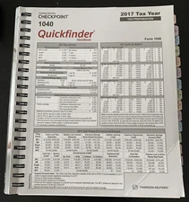 2017 Thomson Reuters Checkpoint 1040 Quickfinder Handbook