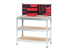 Parkside Work Bench Tool Organiser Shelf Storage Height Adjustable Workbench