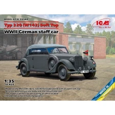 ICM #35542 1/35 Typ 320 (W142) Cabriolet Soft Top,WWII German staff car